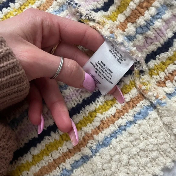 Heartloom Ivory and Pastel Striped Cardigan - Picture 5 of 6